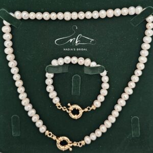 Freshwater Pearls Set - Gold